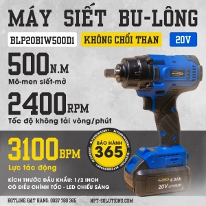 Máy Siết Bu-Lông Blue-Point 500N.m Dùng Pin 20V - Chính Hãng - BLP20BIW500D1