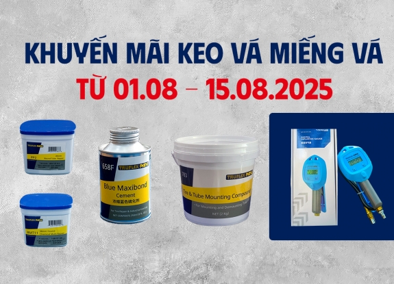 Khuyến Mãi Keo Vá Miếng Vá  - Vật Liệu Làm Lốp Tháng 08.2025