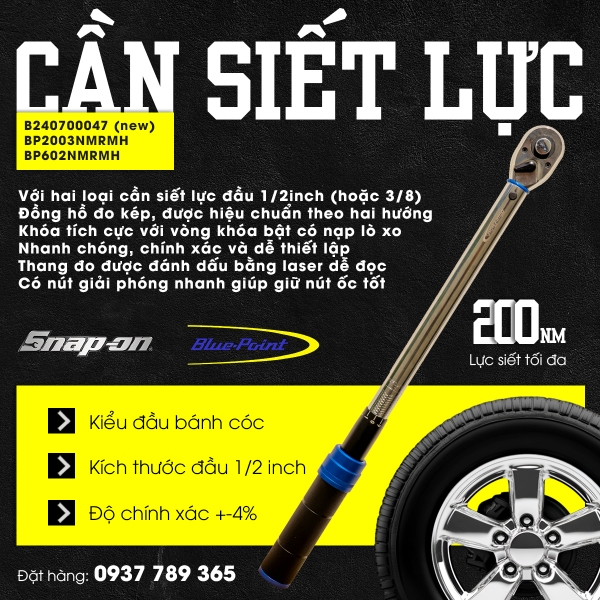 Cần Siết Lực Blue-Point 1/2 inch ( 40-220N.m) - BPTW3N220L